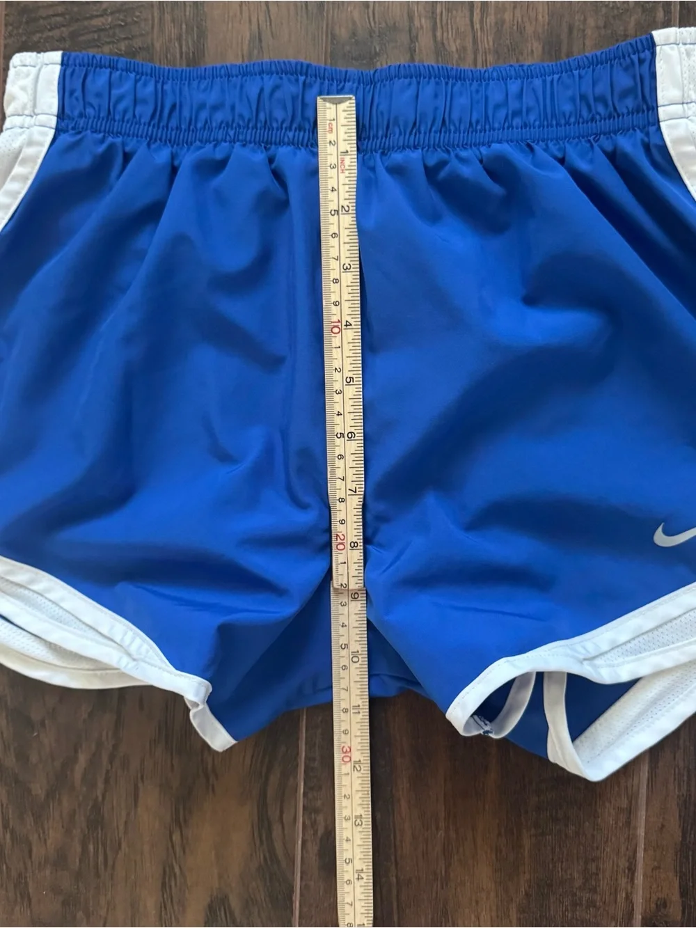 Nike Blue and White Athletic Running Shorts